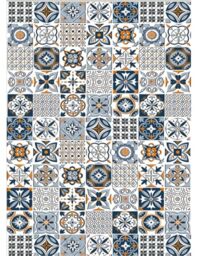 MANI TEXTILE TPS_TREN_MIN_60 Rug, Polyester, Blue, 60 x 90 cm