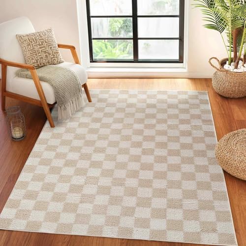 Livabliss Izaline Migori Shaggy Berber Style Floor Covering 160x213 cm – Plush Thick Pile for Living Room & Bedroom, Easy Care, Light Beige & Beige