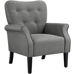 Yaheetech Tub Chair Accent chair with High Back for Living Room Dark Grey