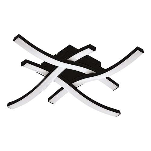 Eglo LED Ceiling Light Cabezas-E, Rod-Shaped lamp, Living Room lamp Made of Metal and Plastic in Black White, for Room, Warm 40 x cm