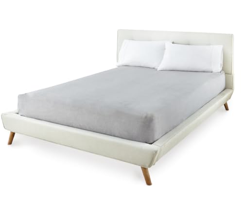 Eazy Sheetz?? Flatz: Hybrid Top Sheet - Elastic Fitted Bottom Corners with Classic, Flat Top Corners (This is NOT A Zipper Sheet!) (Coffee) Crisp Cotton - King Flat - Standard, Short, or RV - FLKC
