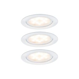 Paulmann 93554 LED Furniture luminaire Set Micro Line Round incl. 3x4.5 watt Cabinet luminaire White Cabinet Light Metal Kitchen lamp 2700 K