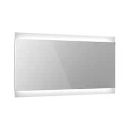 iBathUK Averra Wall Mounted Rectangular LED Bathroom Mirror, Modern Frameless Design with Motion Sensor Activation, Integrated Demister and Copper-Free Silver Mirror in White, 800 x 400mm