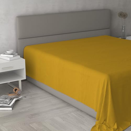 Max Color Top Sheet, 100% Cotton, Mustard, Maxi Double