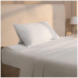 Dreamzie Bed Linen 90 x 190 cm – 3 Piece Microfibre – Fitted Sheet 90 x 190 cm – Single Flat Sheet 70 x 260 cm – 1 Pillowcase 50 x 80 cm – Oeko Tex Certified – White