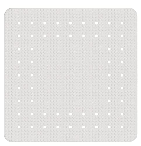 WENKO Alfombra ducha Mirasol 54x54 cm, Blanco, White