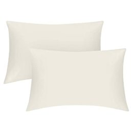 GC GAVENO CAVAILIA 200 Thread Count Egyptian Cotton Pillow Cases- Luxury Bedding Soft Pillow Covers- Envelope Closure 50 x 75 Pillowcases 2 Pack - Cream