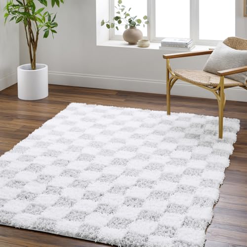 Livabliss Willa Mabini Shaggy Berber Style Floor Covering 200x290 cm – Plush Thick Pile for Living Room & Bedroom, Neutral Boho Design, Easy Care, Cream & Light Grey