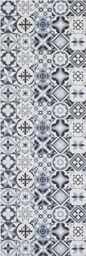 andiamo Runner Hallway Rug Kitchen, Washable, Non-Slip, PVC, Tested for Harmful Substances, Tiles & Ornaments, Oriental Kitchen Runner, Colour: Grey, Size: 50 x 150 cm