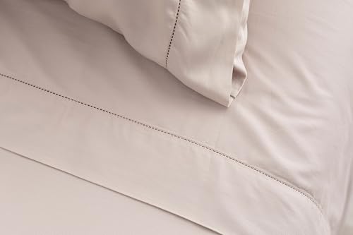 Catherine Lansfield Fantasy Sateen Modern Taupe Bed Sheet Set 180-260 x 280 cm + 2 Pillows 50 x 110 cm