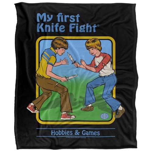 Steven Rhodes My First Knife Fight Silky Touch Super Soft Throw Blanket 152 X 127 Cm