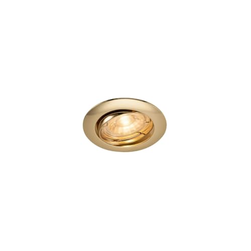 SLV Recessed Ceiling Light Pika/spot, floodlight, Ceiling Spotlight, Ceiling Light, recessed Light LED, Indoor Lighting / GU10 50W Brass