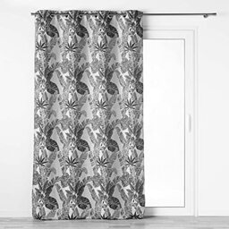 Douceur d'Interieur 140 x 260 cm Eyelet Curtain, Black