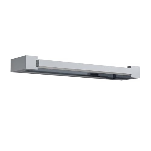 Eglo LED wall Light Gemiliana, Hallway and Bathroom Mirror lamp, Lighting Fixture Made of White Metal and Plastic, Neutral White, IP44