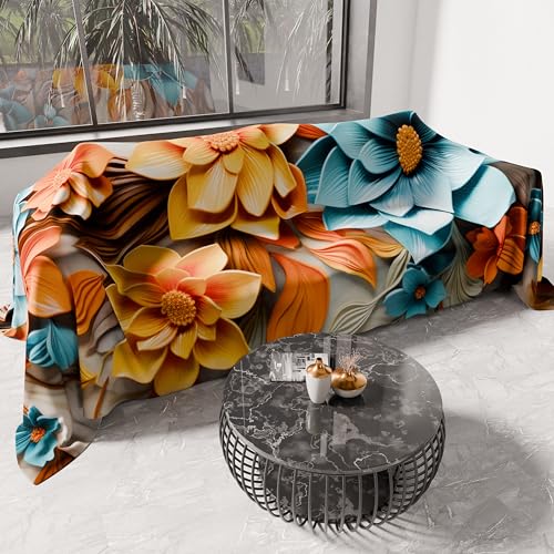 PETTI Artigiani Italiani - Spring-Summer Double Bed Bedspread Lightweight Blanket Double Bed Sheet Floral 05-16 100% Made in Italy