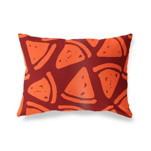 Bonamaison Decorative Cushion Cover Orange & Bordeux, Throw Pillow Covers, Home Decorative Pillowcases for Livingroom, Sofa, Bedroom, Size: 35x50 Cm - Designed and Manufactured in Turkey
