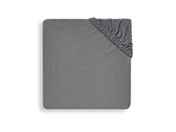 Jollein Jersey Fitted Sheet, 80/90 cm Length x 40 cm Wide, Storm Grey