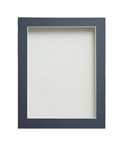 Frame Company Watson Rustic Picture Photo Frame fitted with Perspex, A2 with Blue Mount for image size A3