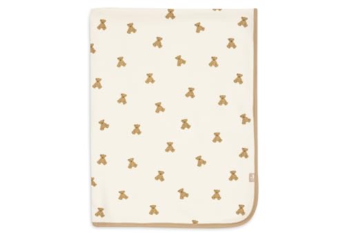 Jollein Baby Blanket - Little Waffle - Mini Teddy Bear - 75x100cm - 95% Cotton 5% Elastane - Baby Cradle Blanket - 1.0 TOG - OEKO-TEX Certified