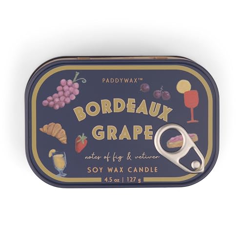 Paddywax Bistro Bordeaux Grape Scented Candle - 127g - Reusable Tin