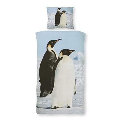 Day Dream kids Penguin Duvet Cover Set, Cotton, Multi-Colour, 140 x 200 cm