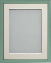 Frame Company Drayton Range 14x11-inch Green Picture Photo Frame with Ivory Mount For Image Size 10x8-inch