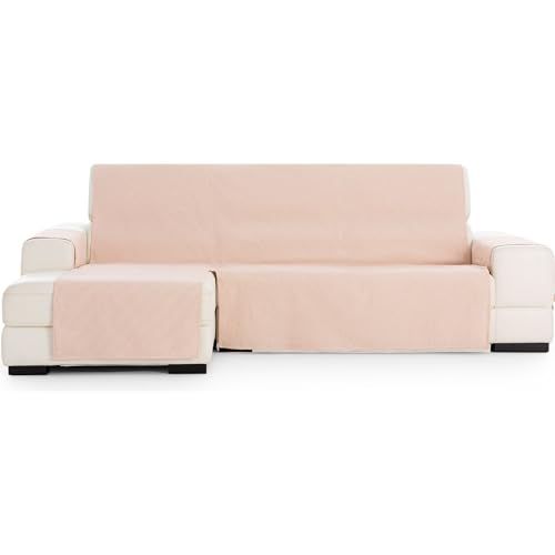 ECOMMERC3 - Left Size Chaise Longue Sofa Cover ??? Easy Installation Chaise Longue Sofa Cover with Elastic Bands Tile Colour Compatible with Left or Right Chaise Longue Sofas