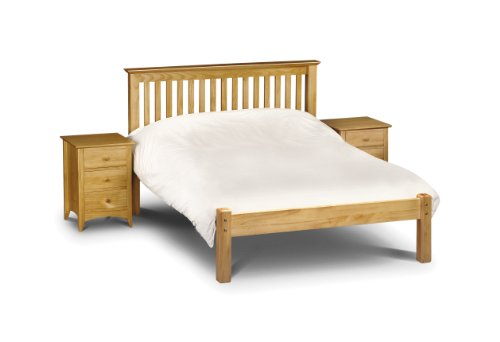 Julian Bowen Barcelona Bed, Low Footend, Small Double, Pine - W138 x D209cm