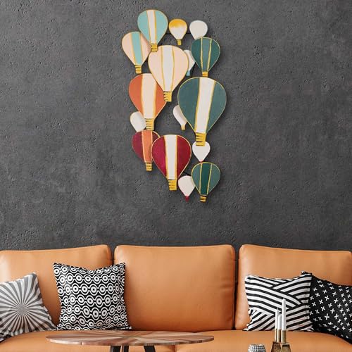 Hand-Painted Decorative Metal Wall Accessory, 105 x 53 cm, 100% Metal (1.5 mm), Unique Art Piece for Home Decor, Elegant & Versatile Design