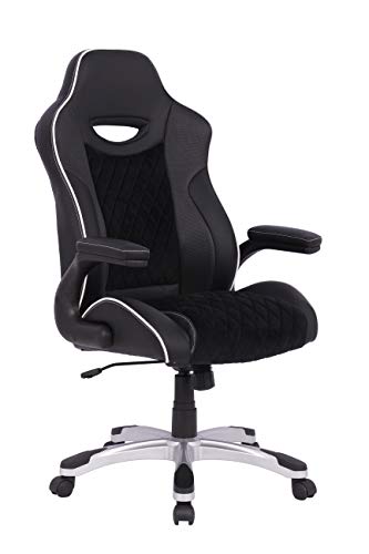 Alphason,AOC2282BLK,Silverstone PU Gaming chair with Microfibre centre and mesh in black, 70x66x114cm (DxWxH)