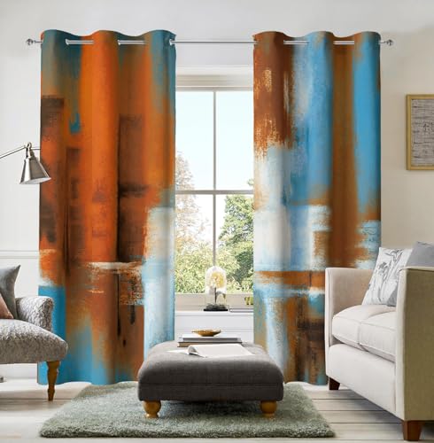 Asuexpect - Blackout Curtains 2 Panels Abstract Room Darkening Grommet Curtains Modern Decor for Bedroom Living Room 42x84 Inch