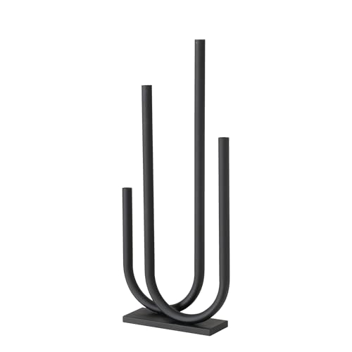 Boltze Tonis 2052855 Candle Holder (Black, Iron, Handmade, Modern Design, for Taper Candles, Candle Holders, Candle Accessories)
