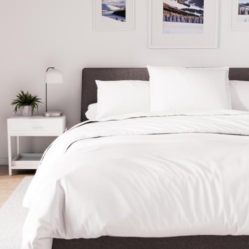 Soleil d'ocre, Polycotton Duvet Cover 240 x 220 cm Percale White