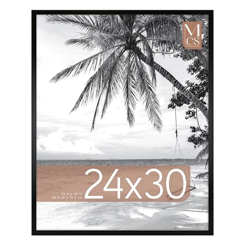 MCS Gallery Foundation 24x30 Poster Frame Black, Vertical & Horizontal Wall Hanging Large Picture Frame for Photos, Posters & Art Prints (1-Pack)