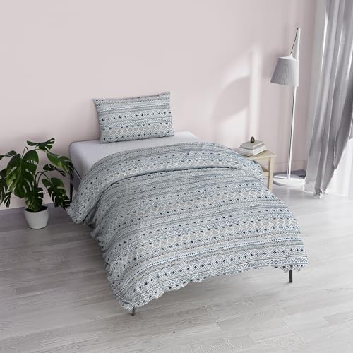 "Italian Bed Linen ""Fantasy Printed Microfibre Duvet Cover, Indie, Single"