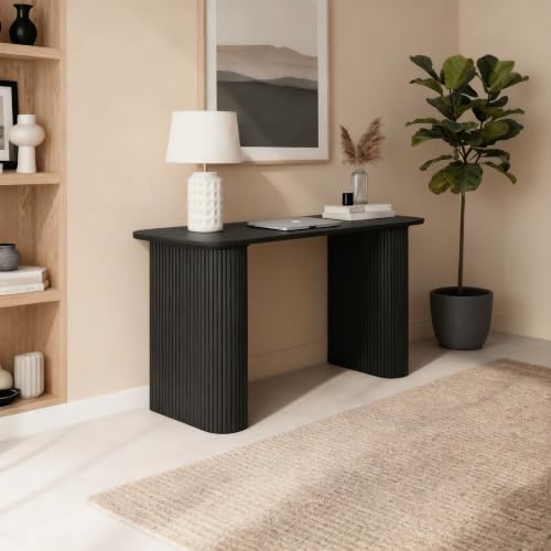 Home Source Monroe Multi-Use Wooden Computer Desk, Black