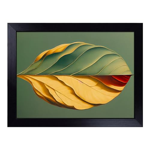 Lap Tray with Bean Bag Cushion, A Pleasing Leaf - Handmade in the UK, Raised Wooden Edge, Padded Cushion, Heat-Resistant Wipe-Clean Surface, for Meals, Laptops and Crafts