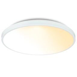 BRILONER - LED Ceiling Light with Remote Control, Dimmable, Decorative Cover, Warm White to Neutral White, LED Light, Ceiling Lights for Living Room, Ceiling Lights Bedroom, 38 X 6.5 cm, White