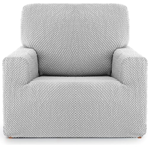 ECOMMERC3 Universal and Versatile 1 Seater Sofa Cover ??? Grey Sofa Cover Protector Easy to Install for Back, Seat and Arms