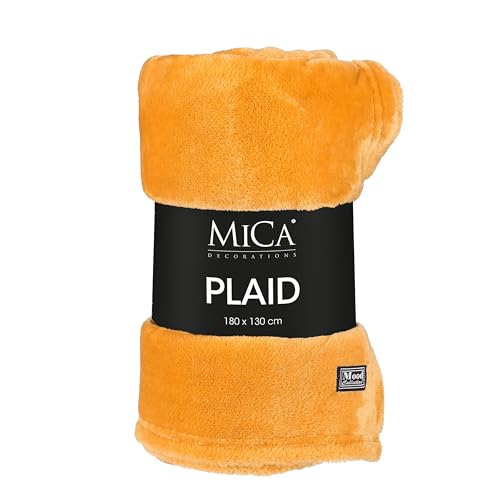 MICA Decorations Famke Fleece Blanket 180 x 130 cm Dark Blue