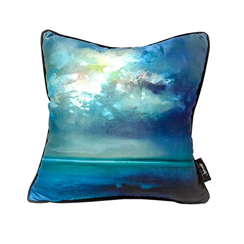 Scott Naismith Square Cushion with Duck Feather Filled Pad (Isle of Skye Design) 40cm x 40cm x 11cm - Official Merchandise