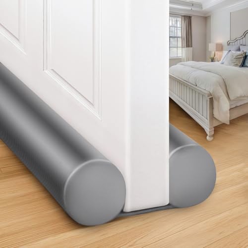 "MAXTID Large Door Draft Blocker 32"" Grey Bottom Door Draft Stoppers for Bottom Weather Stripping Shower Door Seal Strip Under Gap Filler Doors Sweep Interior Doors for Home"