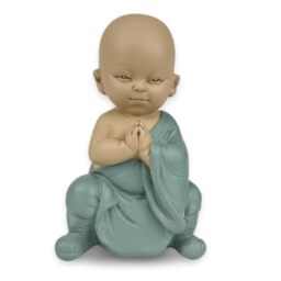 Statue Buddha Bonze Iconic GongFu 1 Baby Buddha Symbolic Peaceful and Cheerful Mood Zen Decoration Height 13 cm Zen'Light