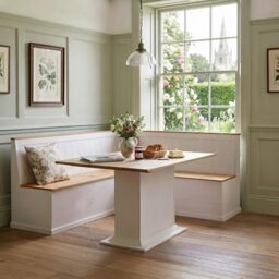 Sara cornerBench L White Walnut, 202 x 162 x 90cm, (W x D x H)