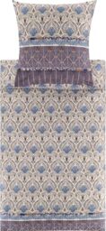 Bassetti Nairobi 9332138 Bed Linen + 1 Pillowcase Made of 100% Cotton Satin in Caffe M1 Colour 200 x 200 cm + 1 K 80 x 80 cm