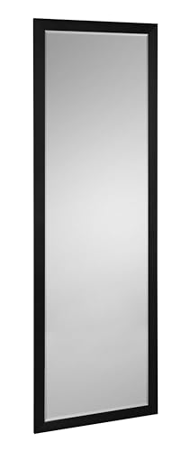 Mirrors and More Juliette 82290202 Frame Mirror Aluminium Black with Bevelled