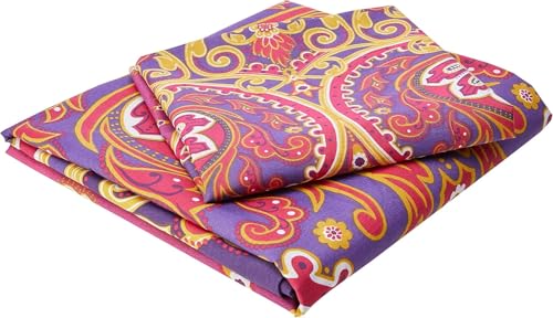 Rapport Home Asha Ruby Mandala Duvet Cover Set - Single Polycotton Bedding with Matching Pillowcase & Popper Closure - Easy Care British Design