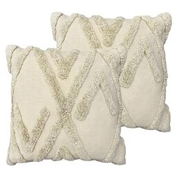 furn. Kamjo Geometric Tufted Feather Filled Cushion - Twin Pack