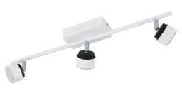 EGLO LED ceiling lamp Armento, ceiling spotlight, steel, aluminium in white