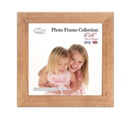 INOV8 British Made Real Wood Picture/Photo Frame 6x6 Inch(15x15cm) - Kayla 30mm Light Oak